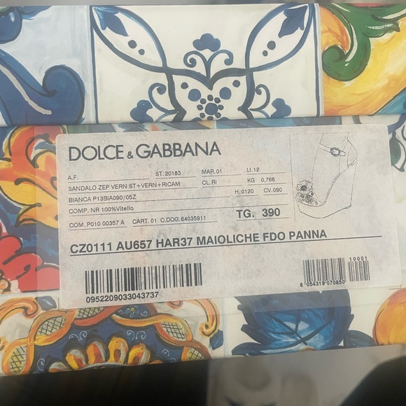 Dolce&Gabbana sandalo zep Maioliche FDO panna - Picture 6 of 6